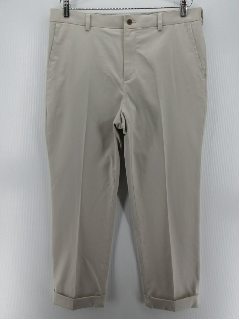 Paul Stuart Pants 36X28 Chino Khakis Trousers Stretch Cuffed Preppy